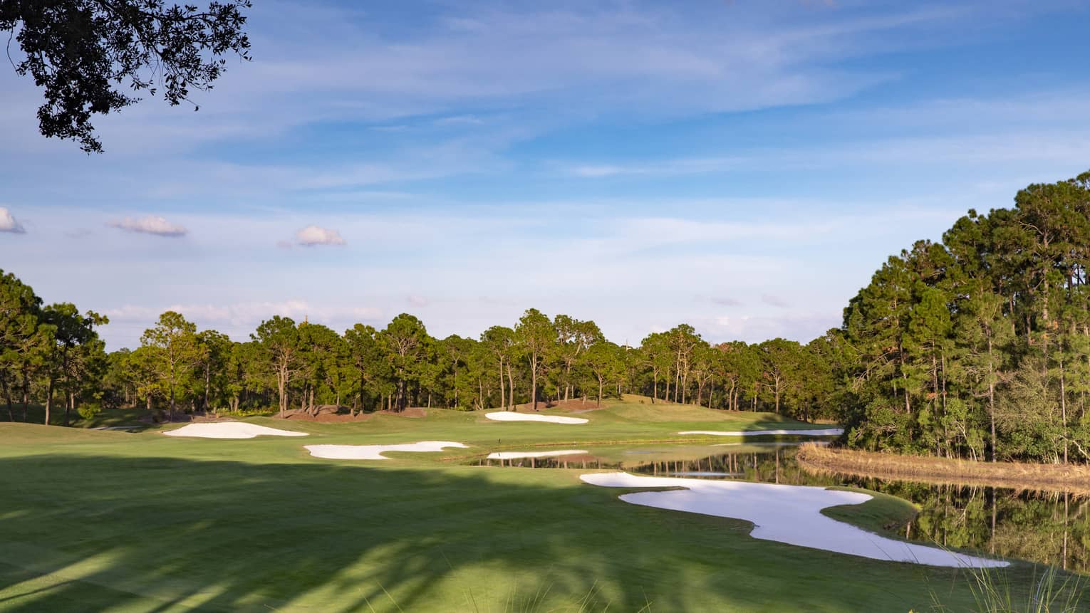 Sprawling green golf course 