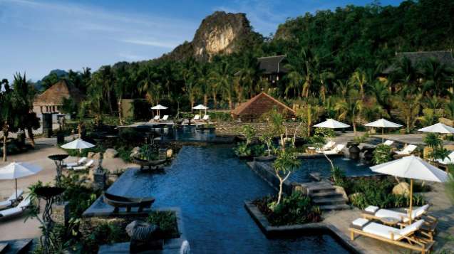 Family Pool Overlooking Beach and Andaman Sea at Four Seasons Resort Langkawi Malaysia